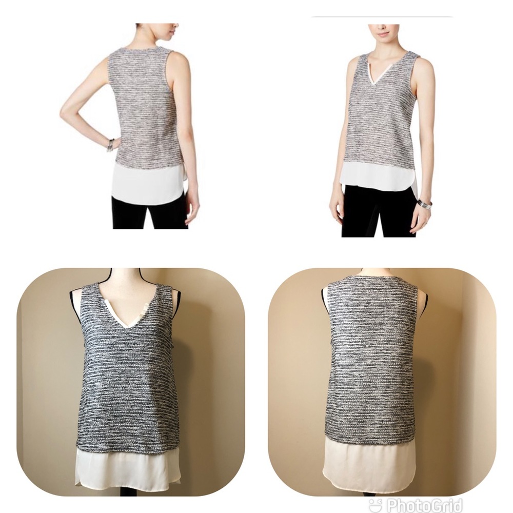 Sanctuary Metallic Mixed Media Pullover - GUC